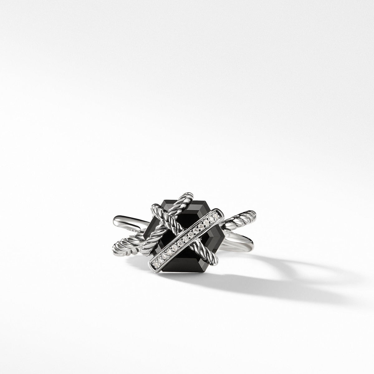 Ring with Black Onyx and Diamonds