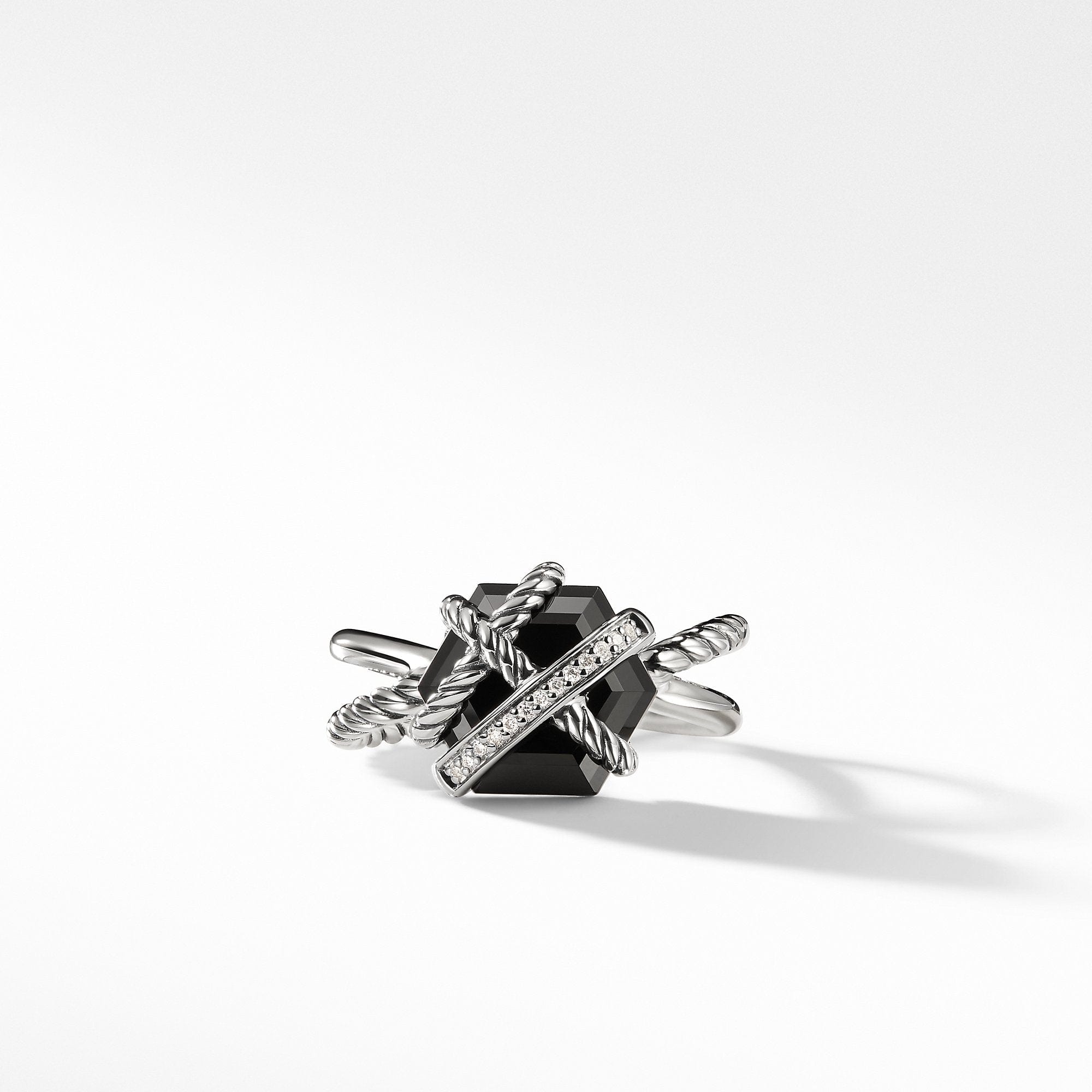 Ring with Black Onyx and Diamonds