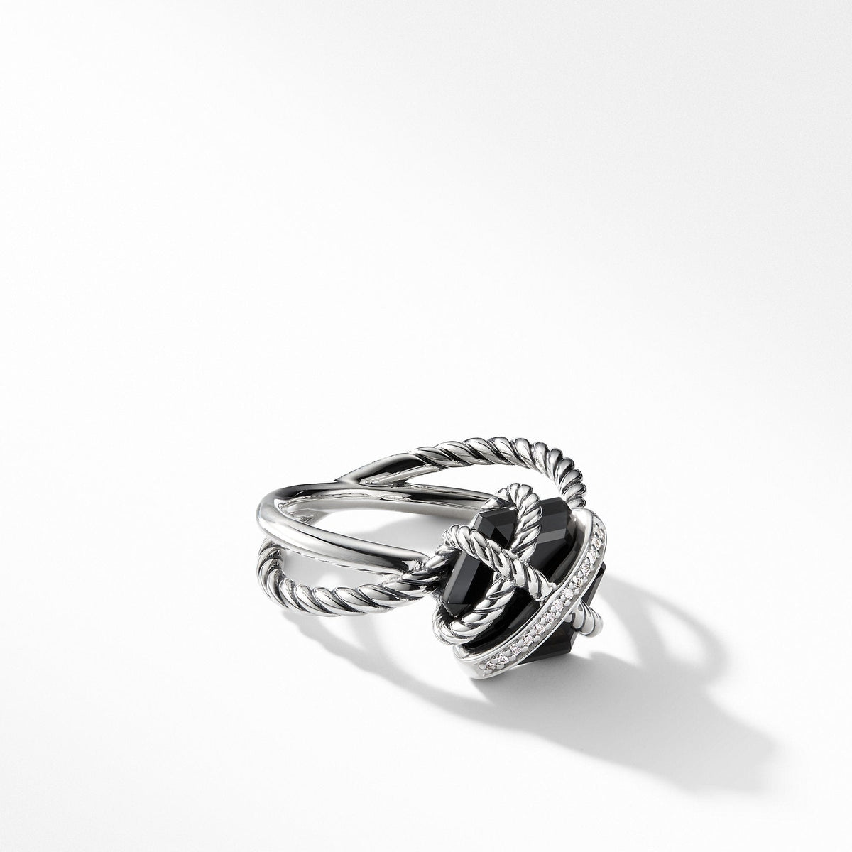 Ring with Black Onyx and Diamonds