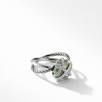 Ring with Prasiolite and Diamonds