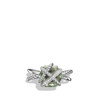Ring with Prasiolite and Diamonds