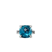 Ring with Hampton Blue Topaz and Diamonds