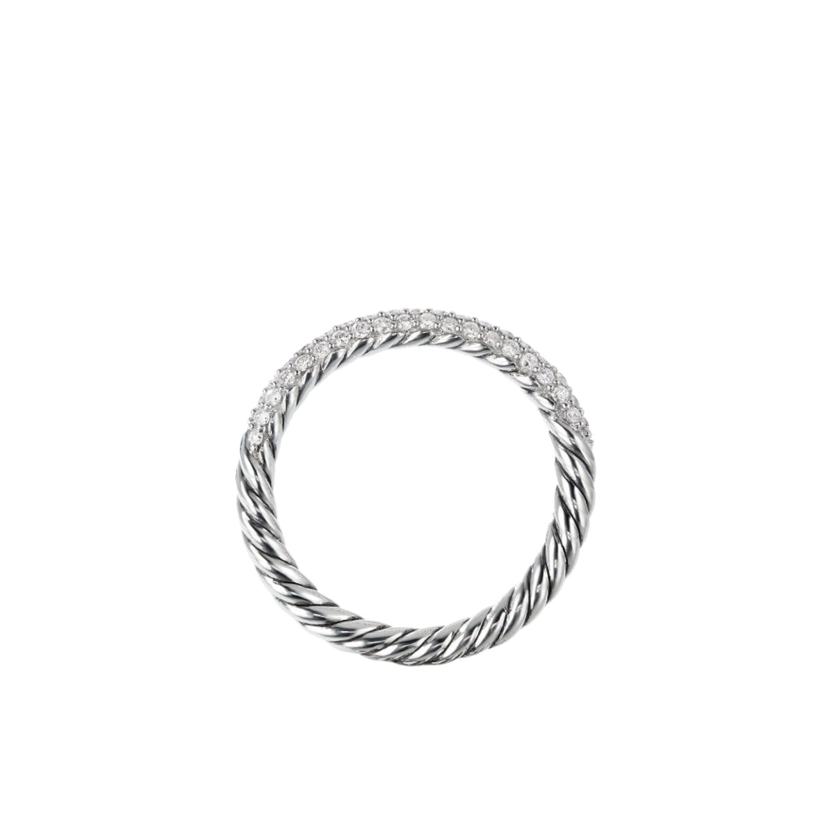 Petite Pavé Ring with Diamonds
