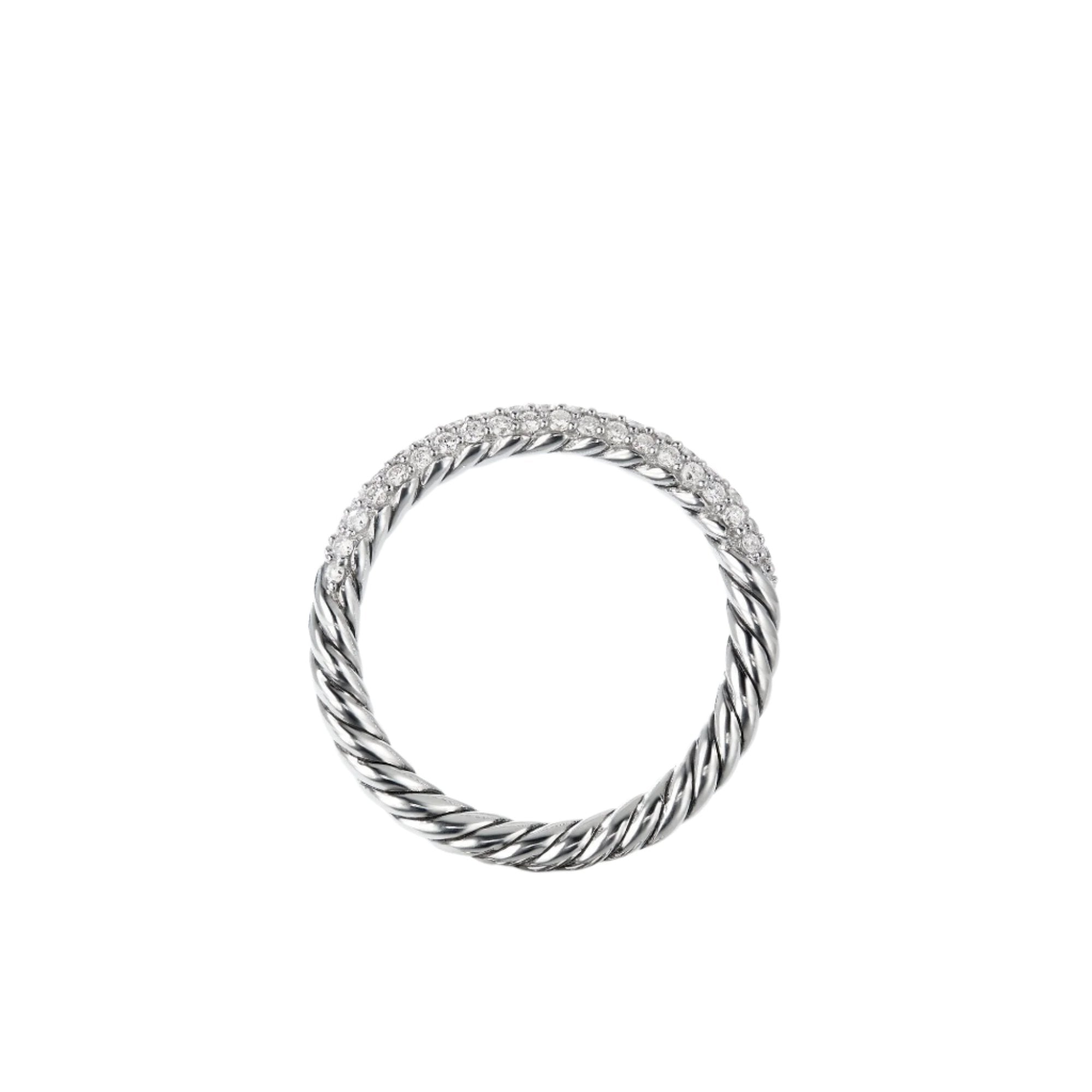 Petite Pavé Ring with Diamonds