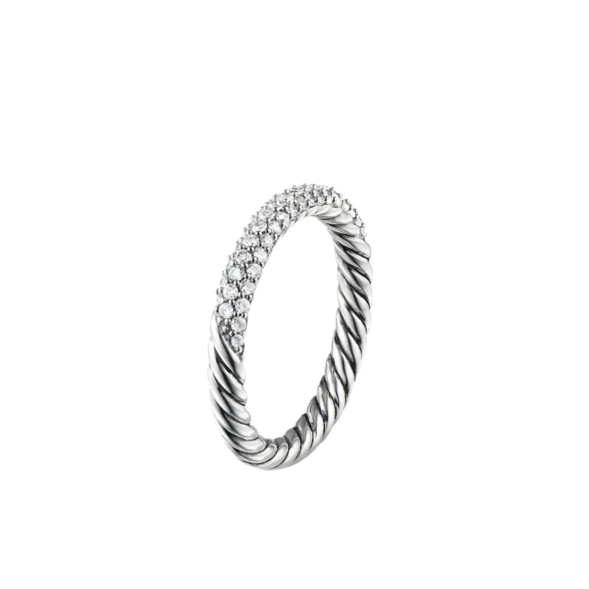 Petite Pavé Ring with Diamonds