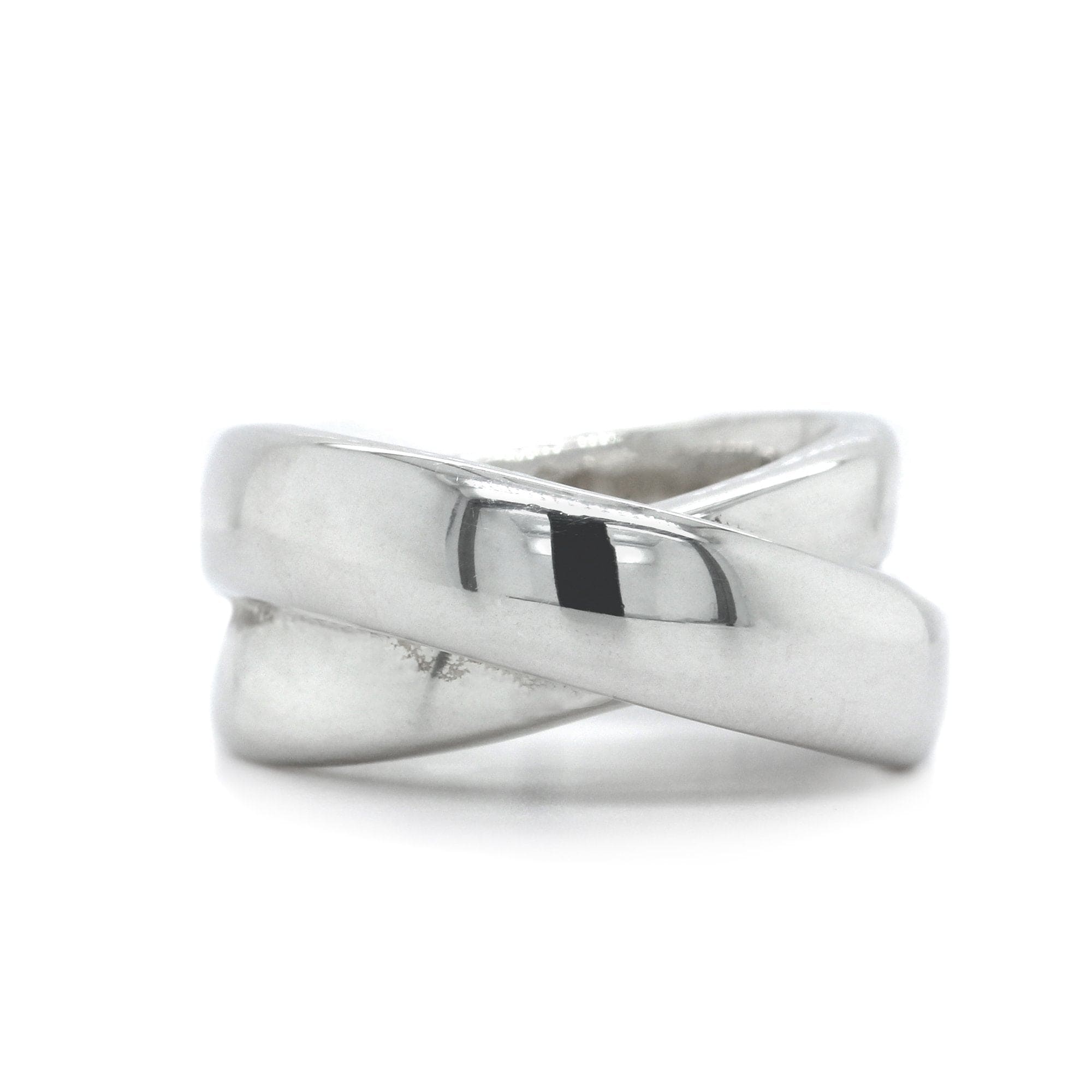 Sterling Silver Wide "X" Ring
