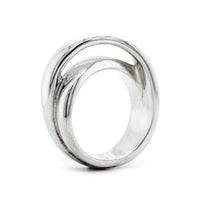 Sterling Silver Wide "X" Ring