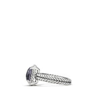 Chatelaine® Pave Bezel Ring with Black Orchard and Diamonds, 9mm