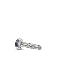 Chatelaine® Pave Bezel Ring with Black Orchid and Diamonds mm