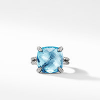 Chatelaine® Ring with Blue Topaz Diamonds 1