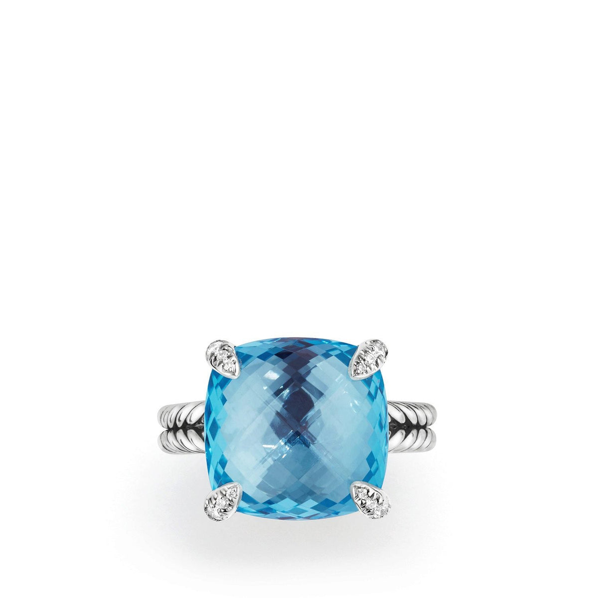Chatelaine® Ring with Blue Topaz Diamonds 1