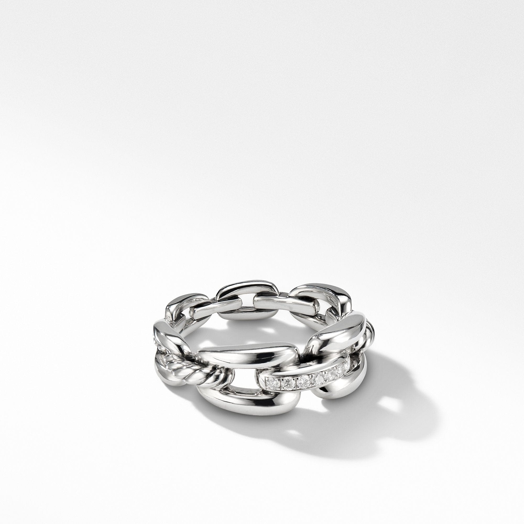 Wellesley Link™ Chain Ring with Diamonds