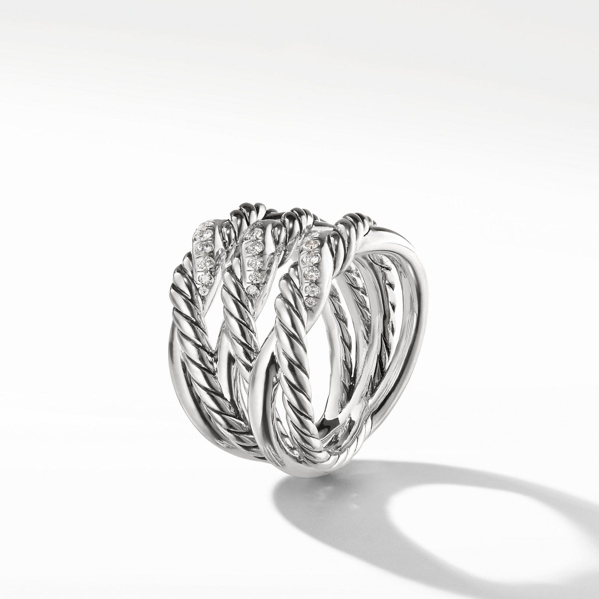 Continuance® Three-Row Ring with Diamonds