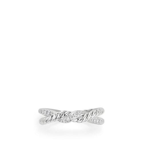 Continuance Twist Ring with Diamonds