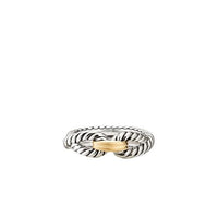 Cable Loop Ring with 18K Gold