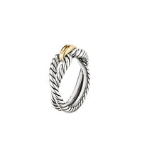 Cable Loop Ring with 18K Gold
