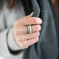 Armenta 18K Yellow and Sterling Silver Stackable Band