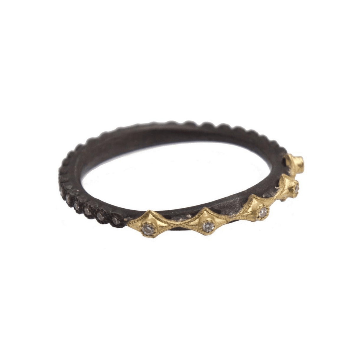 Armenta 18K Yellow Gold and Sterling Silver Crivelli Diamond Ring