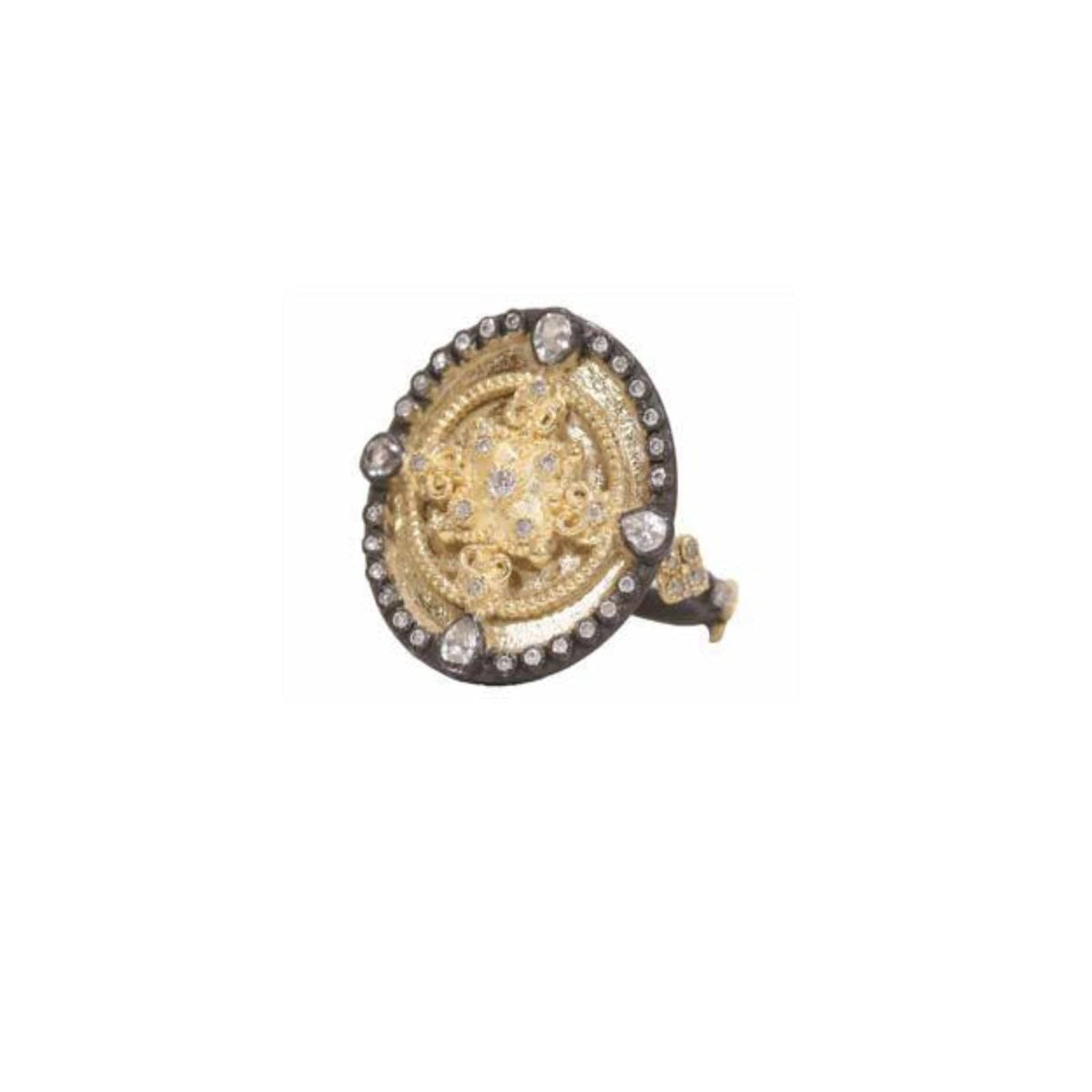 Armenta 18K Yellow Gold and Sterling Silver Diamond Ring