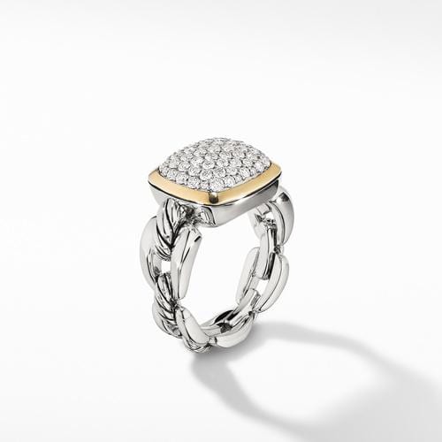 Wellesley Link Statement Ring with 18K Gold and Diamonds