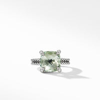 Chatelaine® Ring with Prasiolite and Diamonds