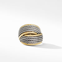 DY Origami Crossover Ring with 18K Yellow Gold