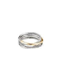 Crossover Narrow Ring with 18K Yellow Gold