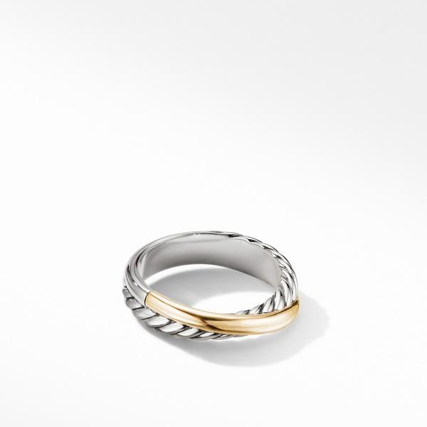 Crossover Ring with 18K Yellow Gold