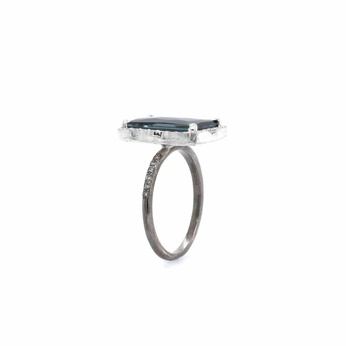 Armenta Sterling Silver Hematite and Quartz Ring