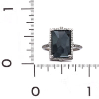 Armenta Sterling Silver Hematite and Quartz Ring