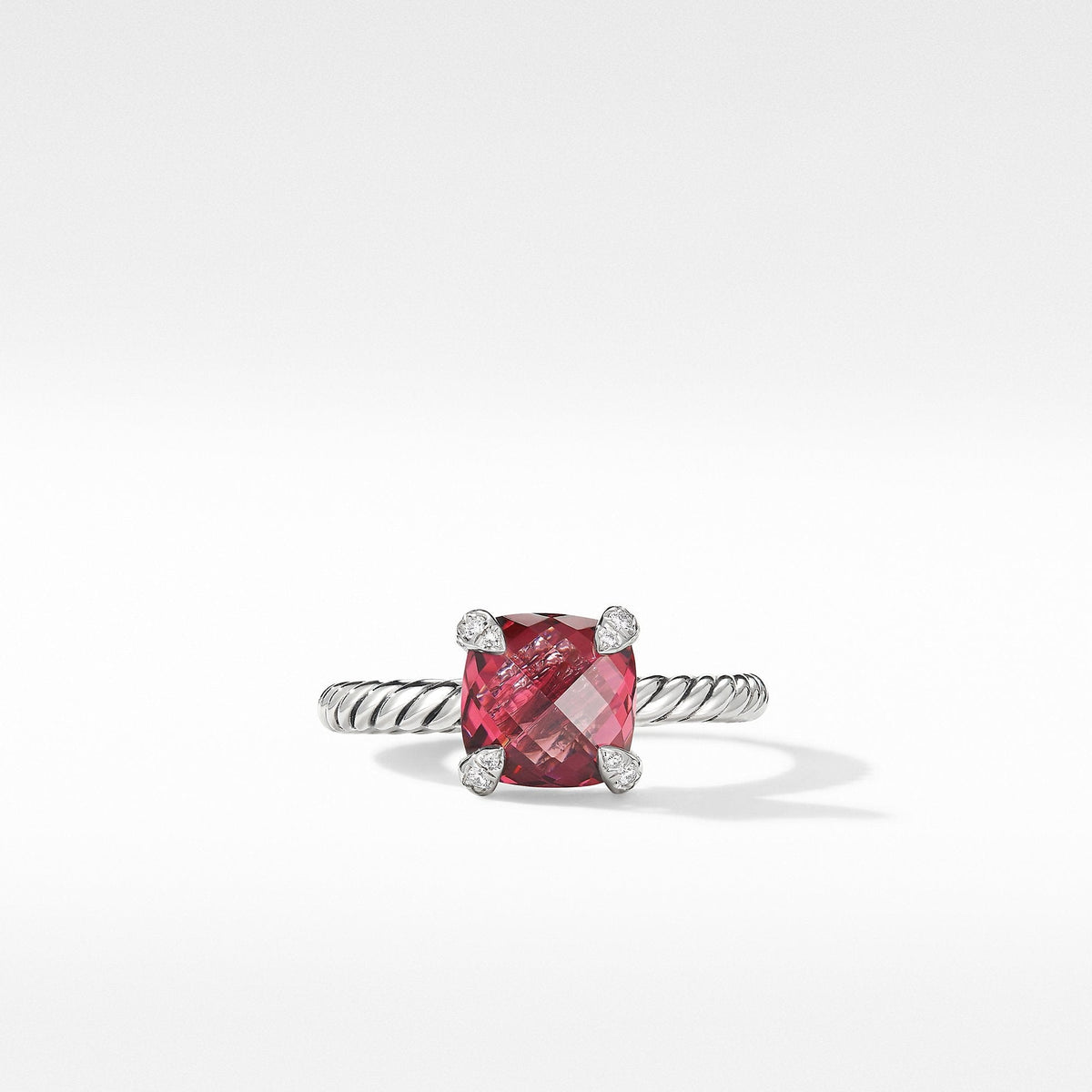 Chatelaine® Ring with Rhodolite Garnet and Diamonds