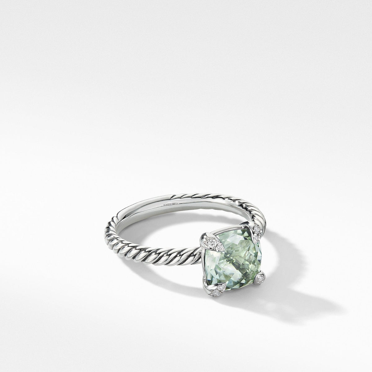 Chatelaine® Ring with Prasiolite and Diamonds