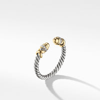 Petite Helena Open Ring with 18K Yellow Gold Domes and Diamonds