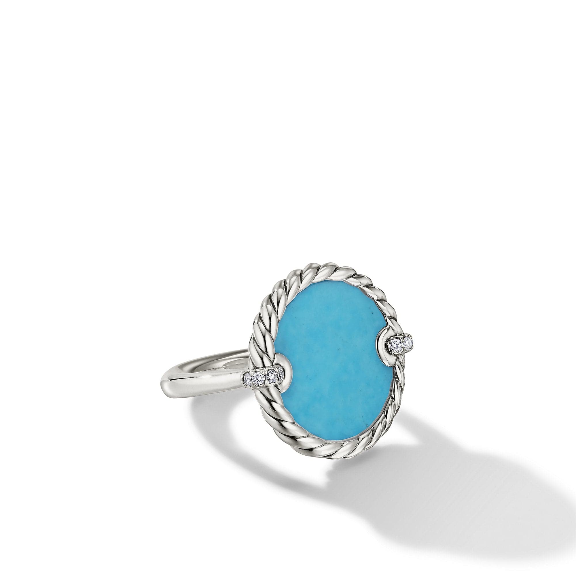 DY Elements Ring with Turquoise and Pavé Diamonds