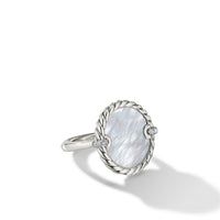 DY Elements Ring with Mother of Pearl and Pavé Diamonds