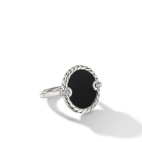 DY Elements Ring with Black Onyx and Pavé Diamonds