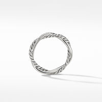 Petite Infinity Twisted Ring with Pavé Diamonds