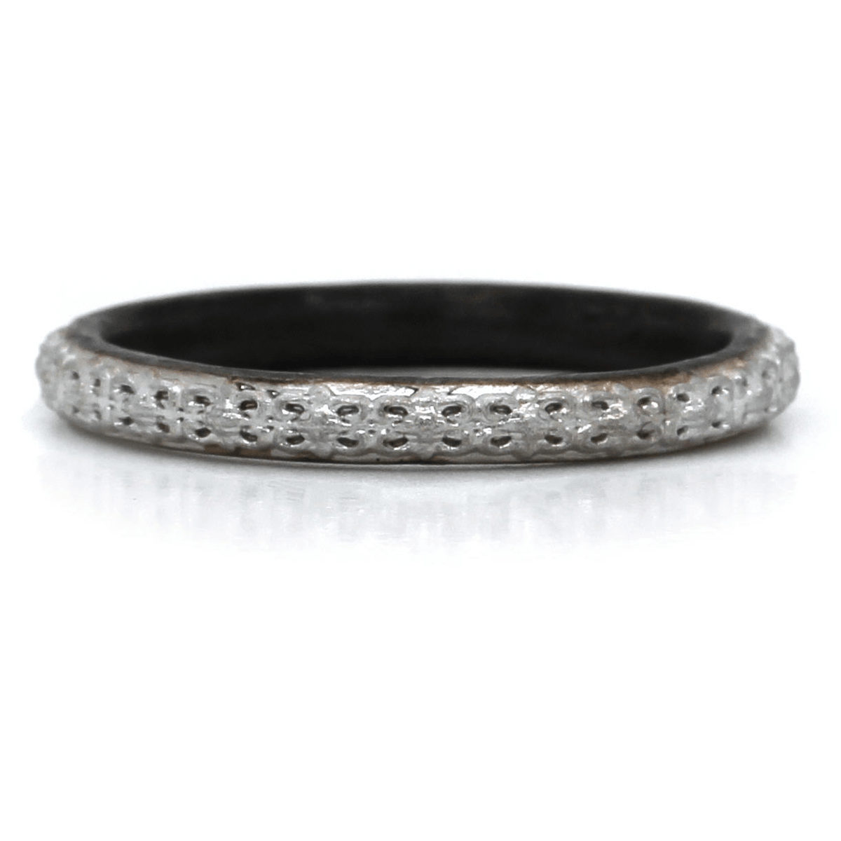 Armenta Sterling Silver Textured Stackable Band