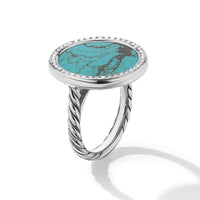 DY Elements Ring with Turquoise and Pavé Diamonds Sterling Silver, Long's Jewelers