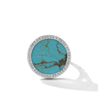 DY Elements Ring with Turquoise and Pavé Diamonds Sterling Silver, Long's Jewelers