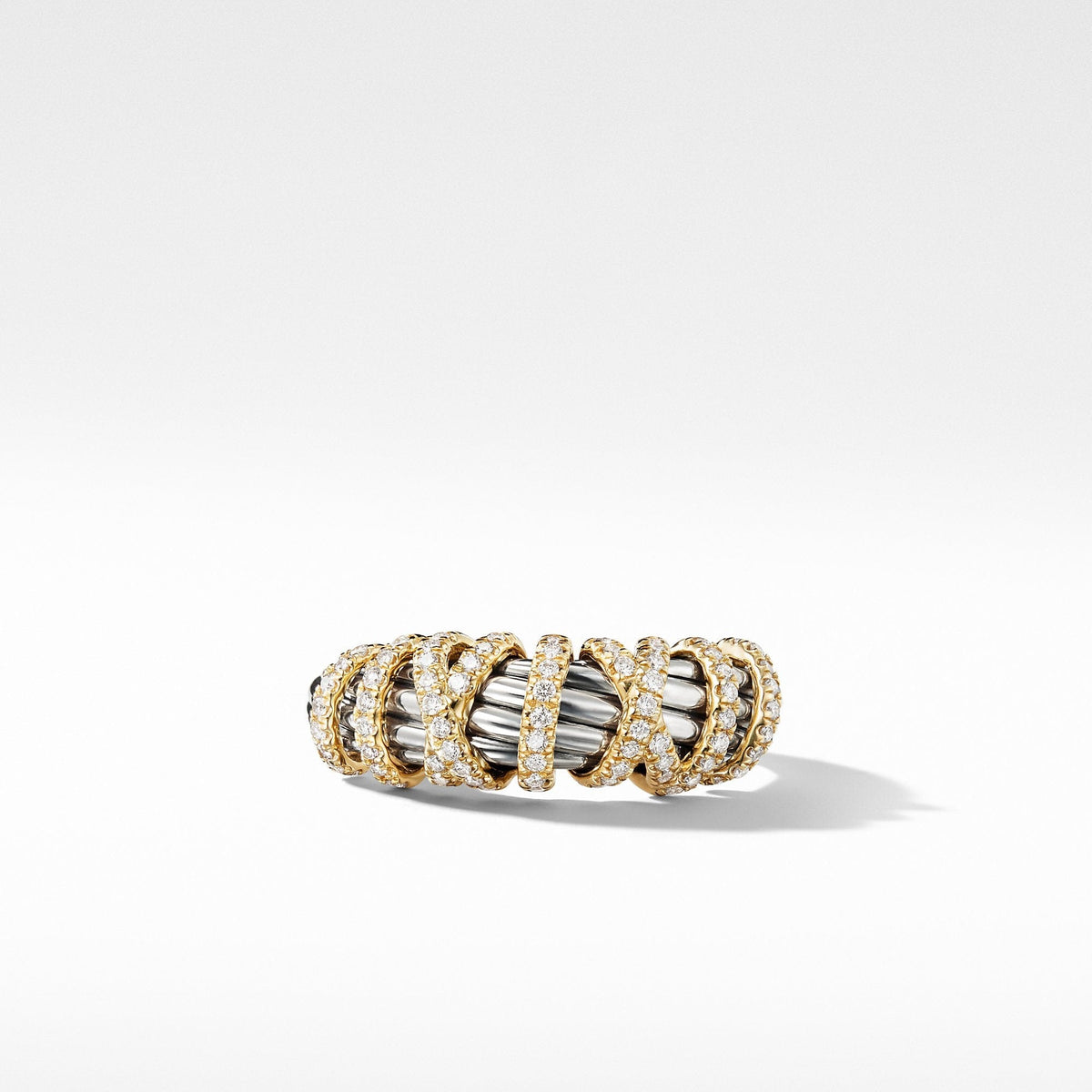 Helena Ring with Diamonds and 18K Gold, 8mm