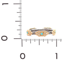 Armenta Sterling Silver and 14K Yellow Gold Turquoise and Diamond Ring