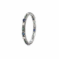 Armenta Sterling Silver Multi Stone Band