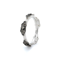 Armenta Sterling Silver Champagne Diamond Ring