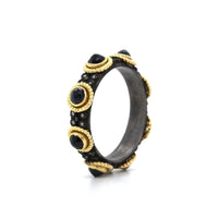 Armenta Sterling Silver and 18K Yellow Gold Sapphire and Diamond Ring