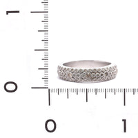 Armenta Sterling Silver Multi Row Champagne Diamond Ring