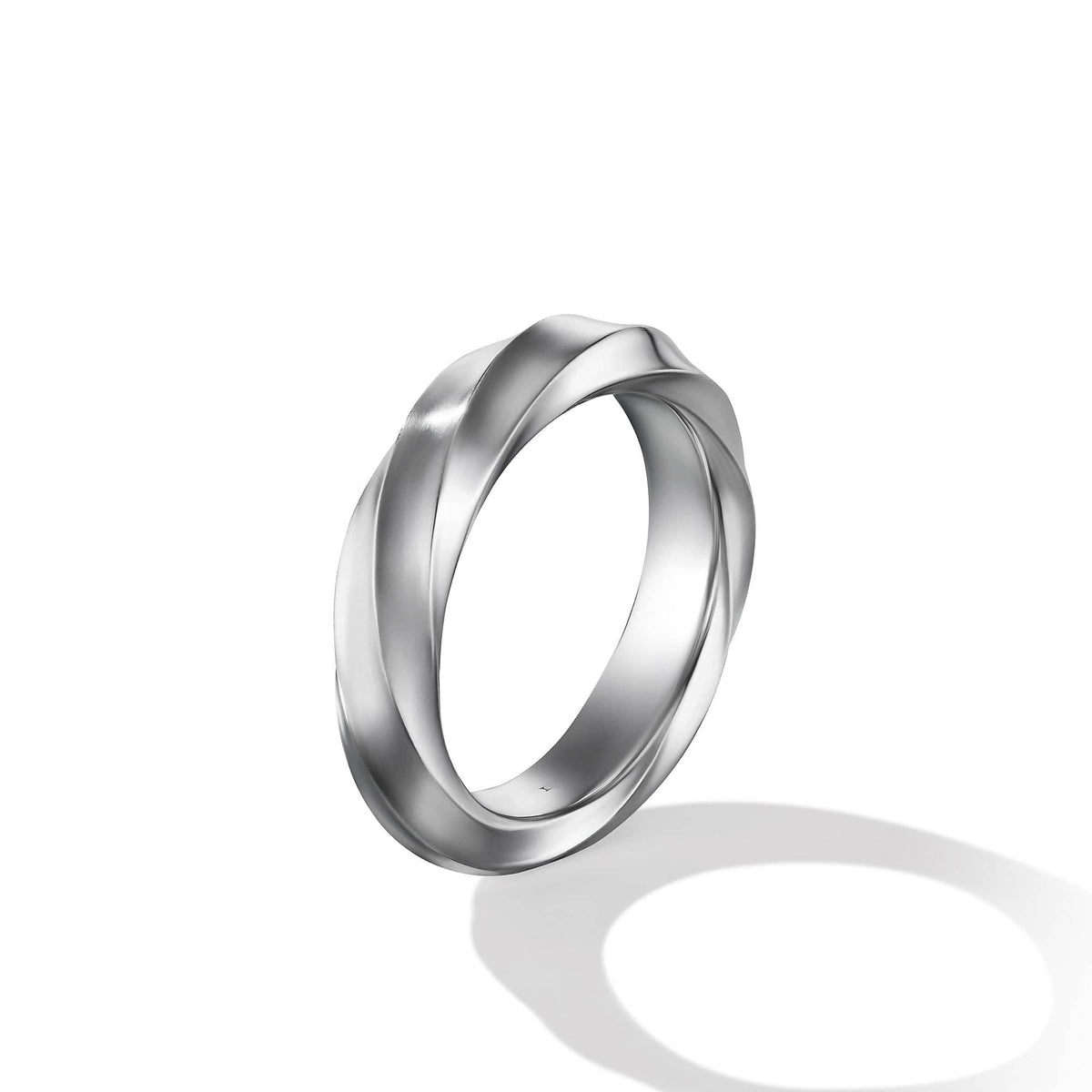 Cable Edge Band Ring in Recycled Sterling Silver, Long's Jewelers