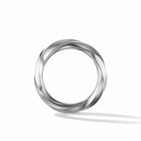 Cable Edge Band Ring in Recycled Sterling Silver, Long's Jewelers