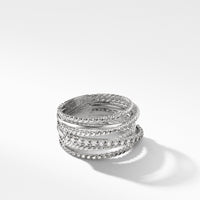 The Crossover Collection® Wide Ring with Diamonds, Yellow Gold, Long's Jewelers