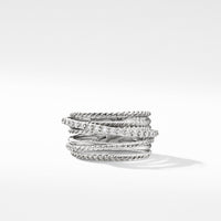 The Crossover Collection® Wide Ring with Diamonds, Yellow Gold, Long's Jewelers